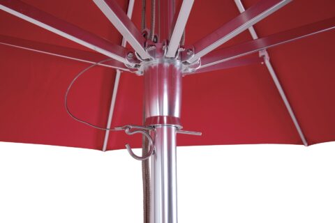 Tempo Bossa Nova umbrella showing internal mechanism and metal frame