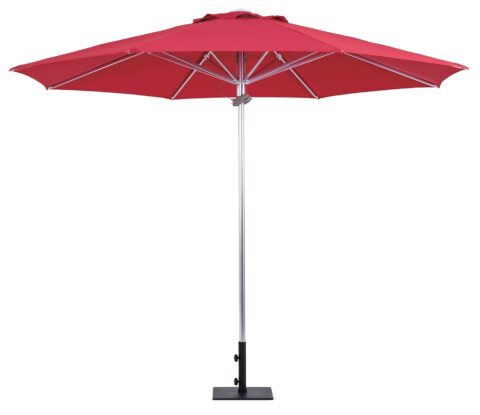 Tempo Bossa Nova umbrella in red, shown fully open