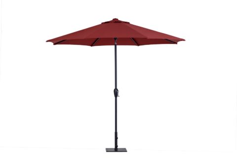 Tempo California outdoor umbrella in red on a white background.
