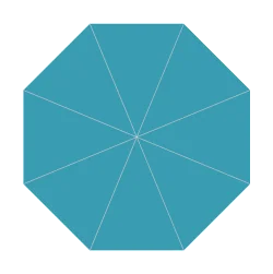 Capri Flex Fiberglass Market Push-Up Umbrella - CAP-F270 Round 9' / 2.7m diameter