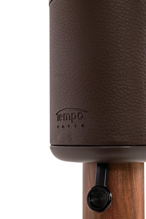 Catania Swirl Aurora outdoor umbrella crank and auto tilt mechanism close up