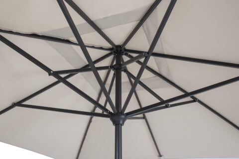 Tempo Easy Life III umbrella underside frame and canopy detail.