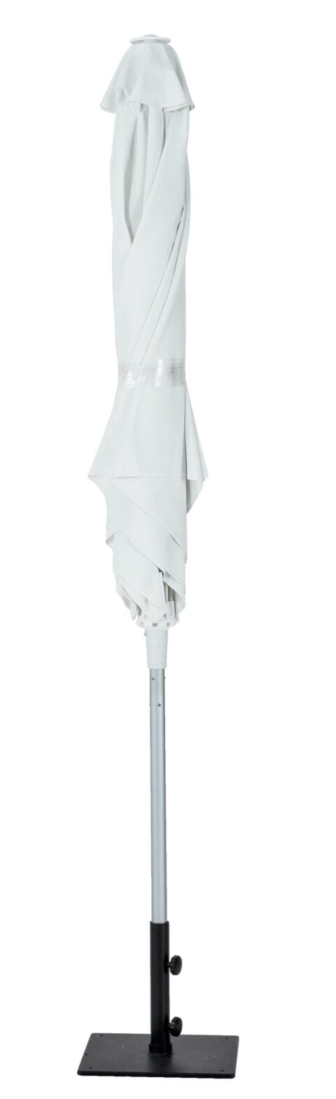 Tempo Ibiza umbrella closed showing the packed canopy and the base.