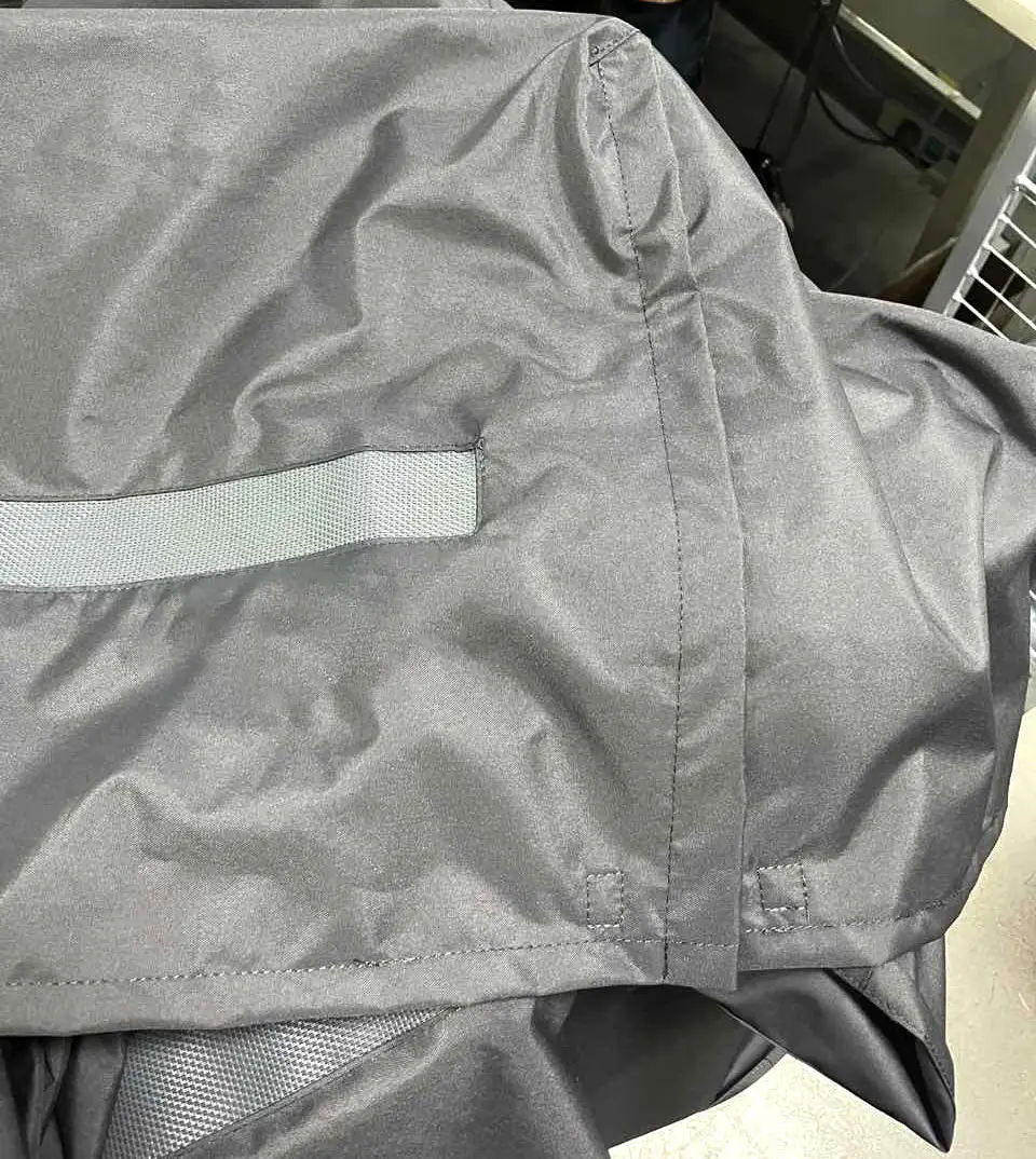 Screen-printed logo with Pantone Cool Grey 11 color specification.