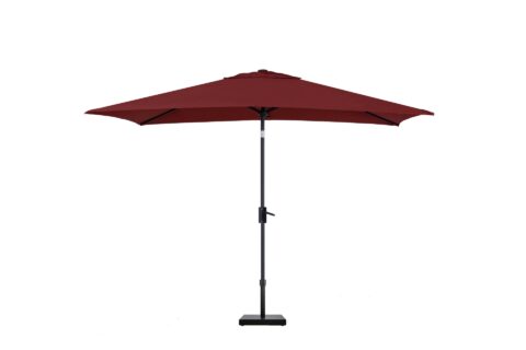 Linea 8x10FT Auto Tilt outdoor umbrella in garden setting