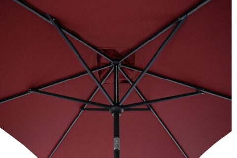 Linea 8x10FT Auto Tilt outdoor umbrella frame color options including Black Matte, Anthracite, Bronze Matte, and Pure White Matte