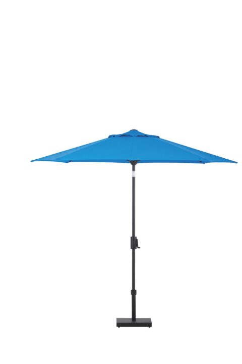Linea 9FT Auto Tilt Fiberglass Market Umbrella, full view image.