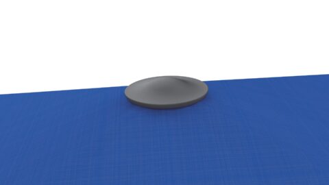 Tempo Maas umbrella showing fabric detail and a small component.