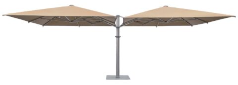 Tempo Maximus M2 M3 M4 Outdoor Umbrella - Beige canopy, center pole, white background