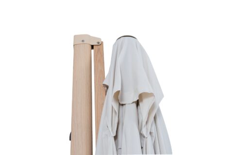 Tempo Milano closed umbrella detail showing fabric and frame.