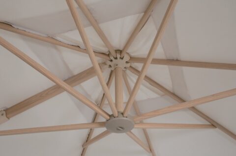 Tempo Milano umbrella interior view of ribs and canopy