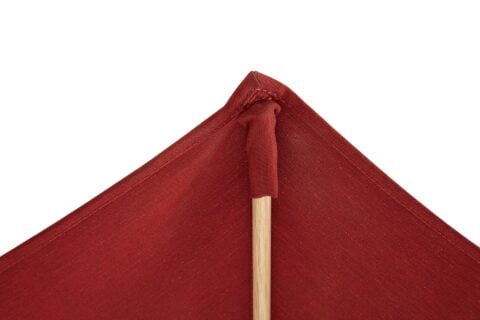 Tempo O2 umbrella: close-up of the canopy corner and rib attachment.