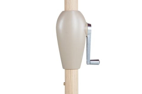 Tempo O2 umbrella crank mechanism closeup.