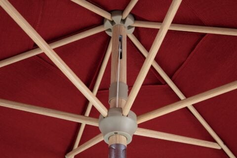 Tempo O2 Umbrella internal view of the ribs and mechanism.