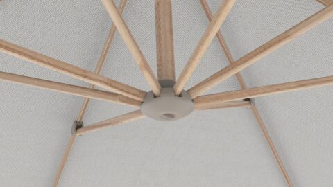 Tempo Palatinus umbrella - view from underneath showing ribs and fabric