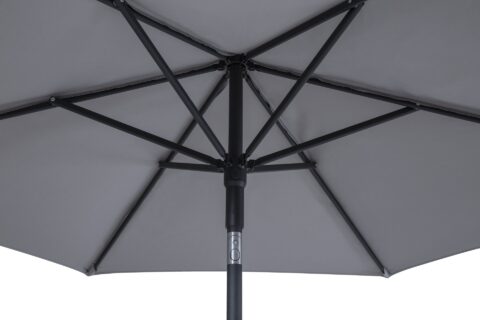Tempo Piaf umbrella, view from underneath showing the ribs and canopy structure.