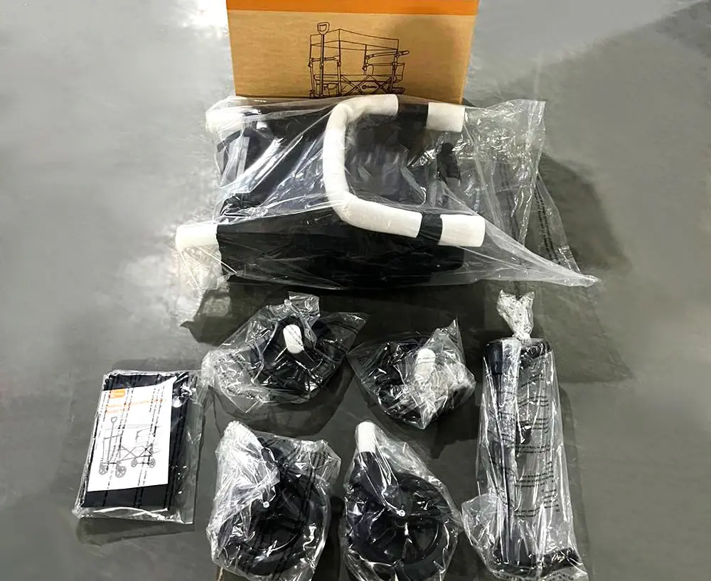 Standardized packaging for stroller distribution.