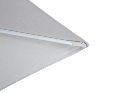 Tempo Poster umbrella fabric corner detail.