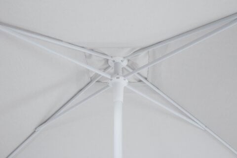 Tempo Poster umbrella, close-up of the rib structure and central pole.