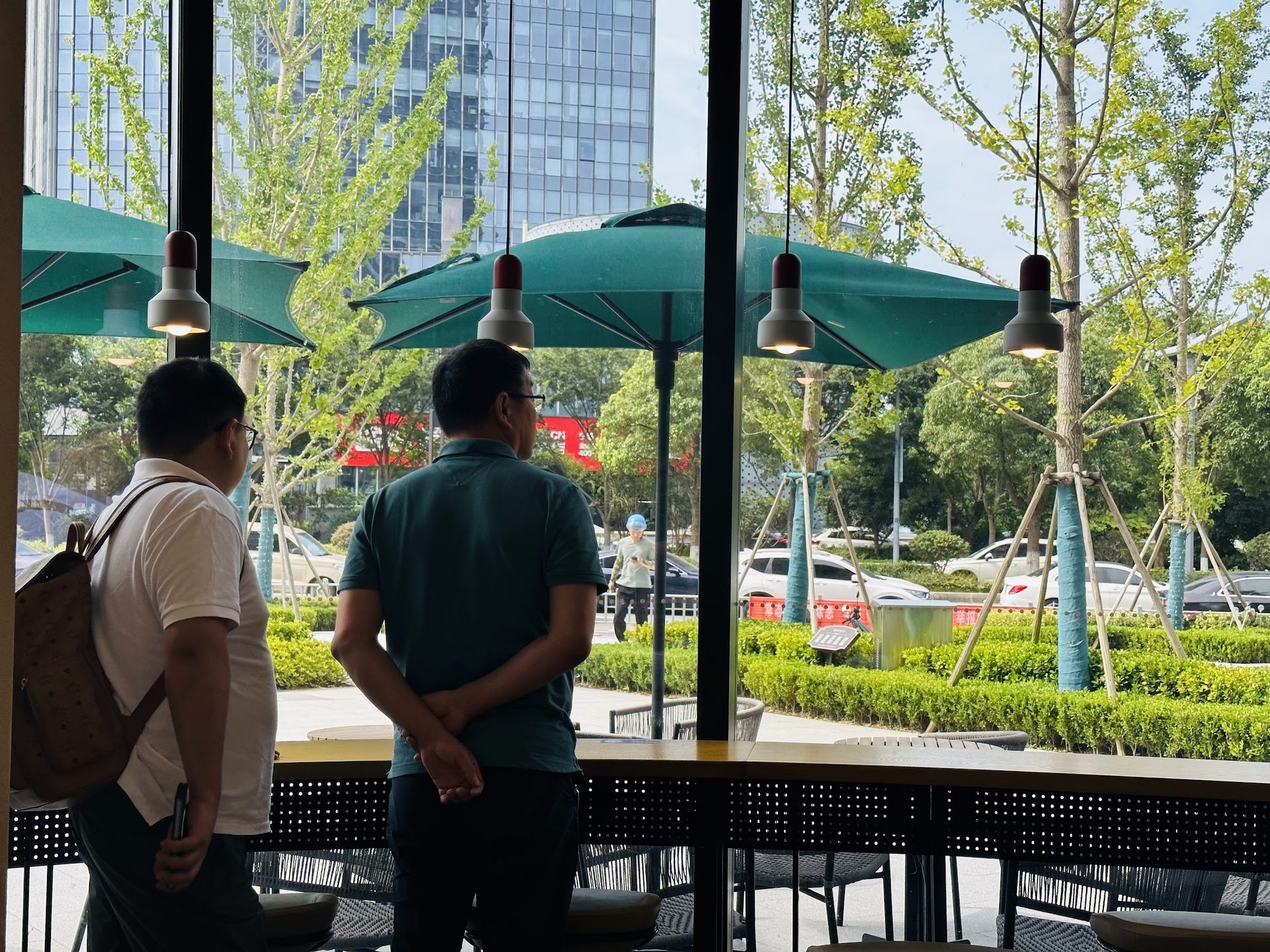 TEMPO GM conducting on-site wind inspection at Starbucks location