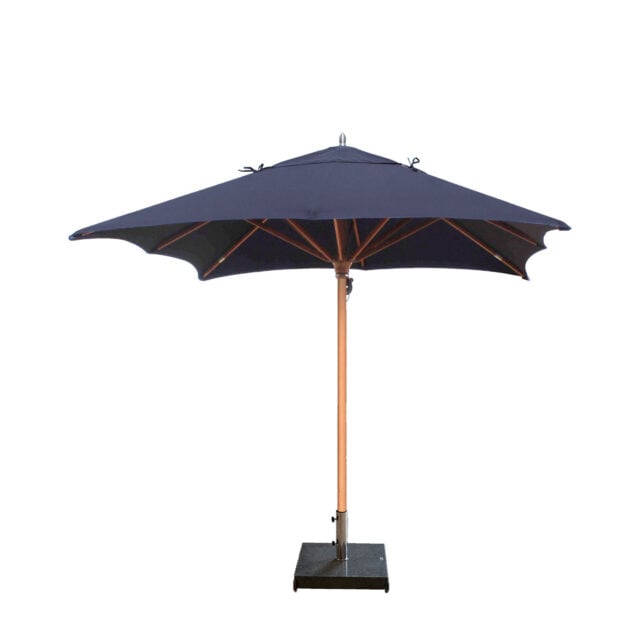 Tempo Classic Wood Market Pulley Umbrella