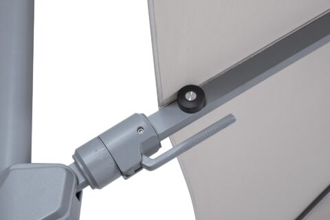 Tempo Utretch umbrella angle adjustment mechanism close-up.