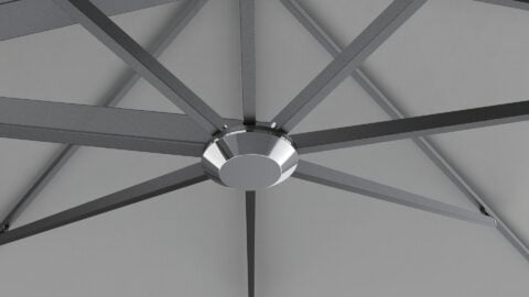 Tempo V1X umbrella showing the close-up of the frame structure.