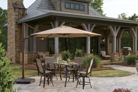 Closeup of the Zurich 11FT umbrella frame texture.